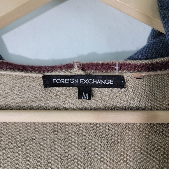 FOREIGN EXCHANGE Women's Southwestern Long Waterfall Hooded Cardigan Sz M Boho - Picture 9 of 12